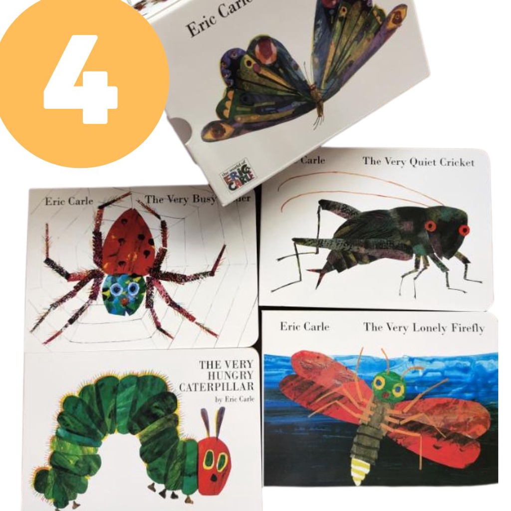 Eric Carle 4 brand new board books Very Hungry Caterpillar V B SPIDER ...