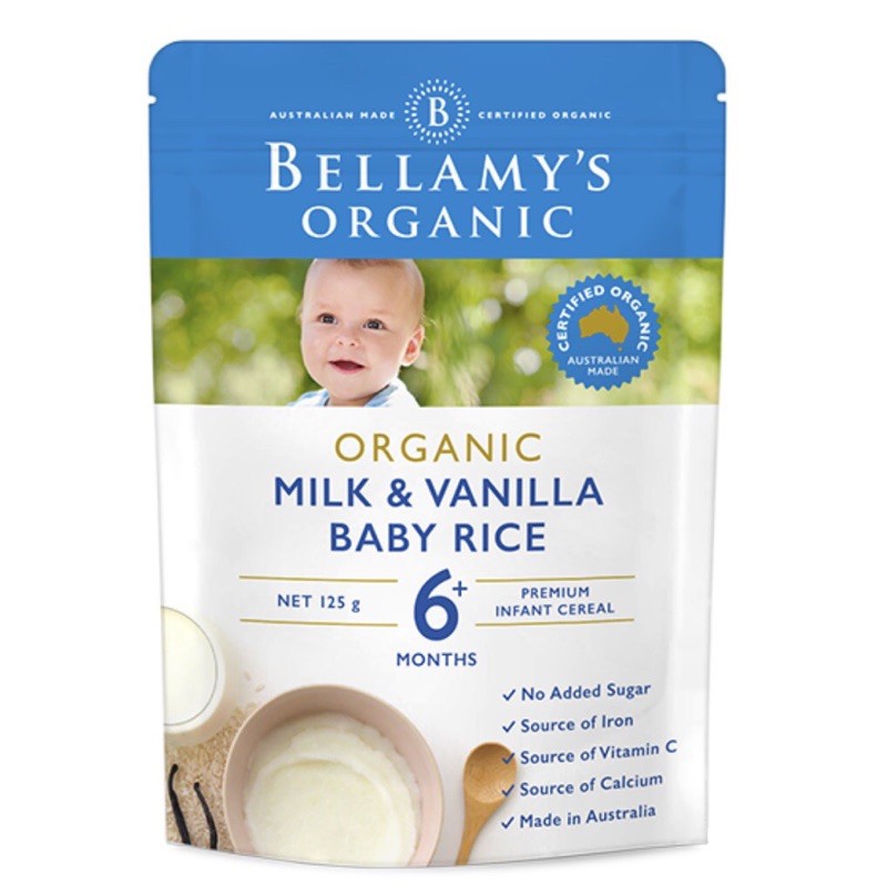 Bellamys Organic Milk and Vanilla Baby Rice 6 months | Shopee Philippines