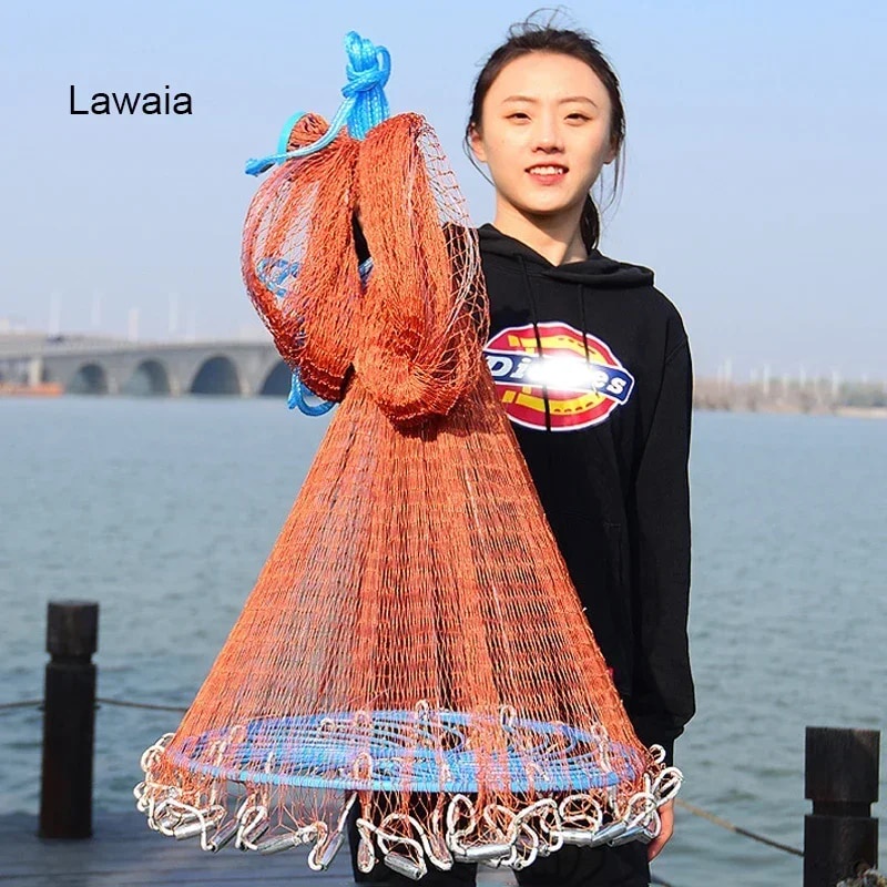 ☚Lawaia Cast Network with Steel Pendant Braided Line Hand Throw