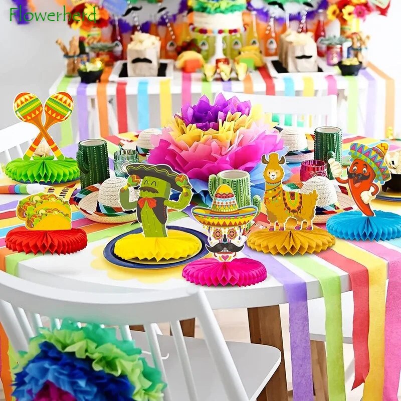 530 Honeycomb Table Centerpieces Paper Mexican Fiesta Cinco De Mayo Party Table Decorations Fo 6174