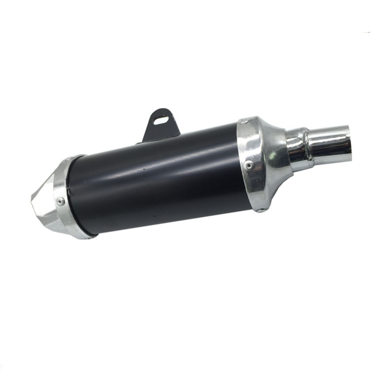 Black Exhaust Muffler Pipe Twin Spar BBR Perimeter Frame Pit Bike SDG