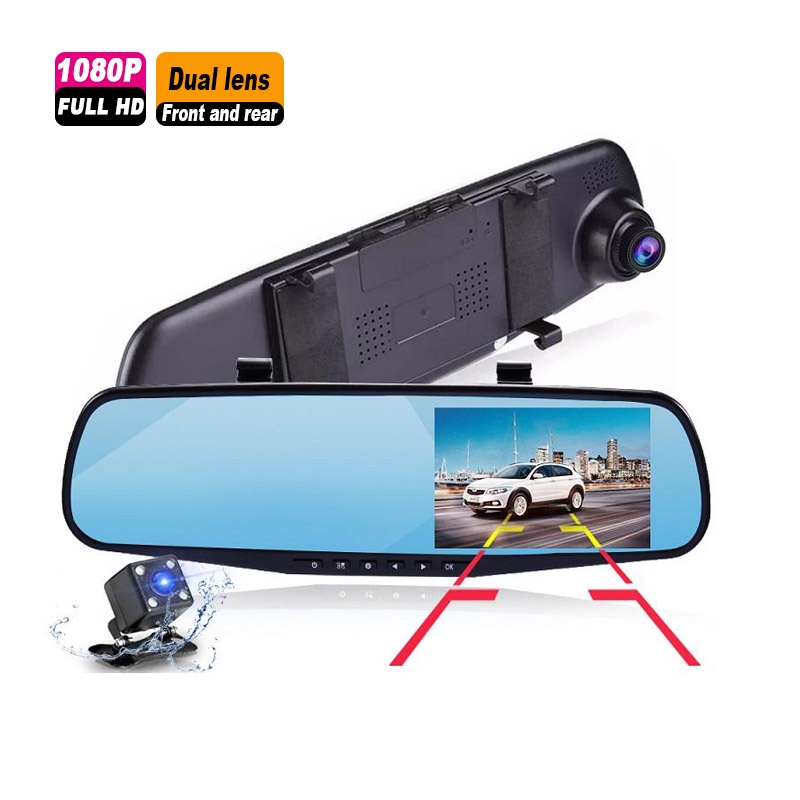 Inch Dual Lens Car Dvr Dashcam Rearview Dash Cam Front And Rear Car