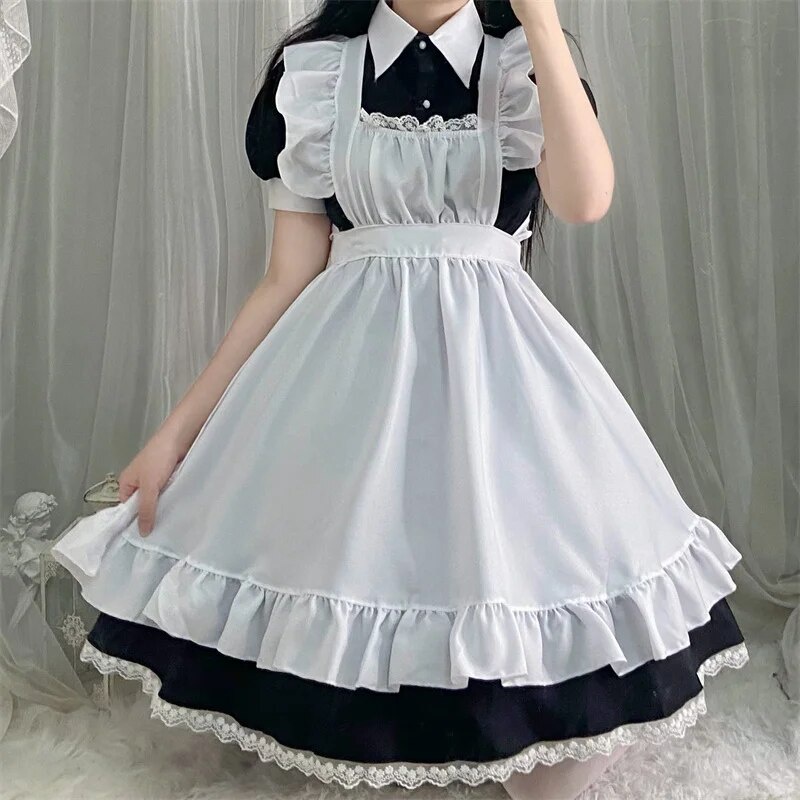 934 HAYA Cosplay Black Maid Outfit Cute Maid Soft Girl Lolita Dress ...