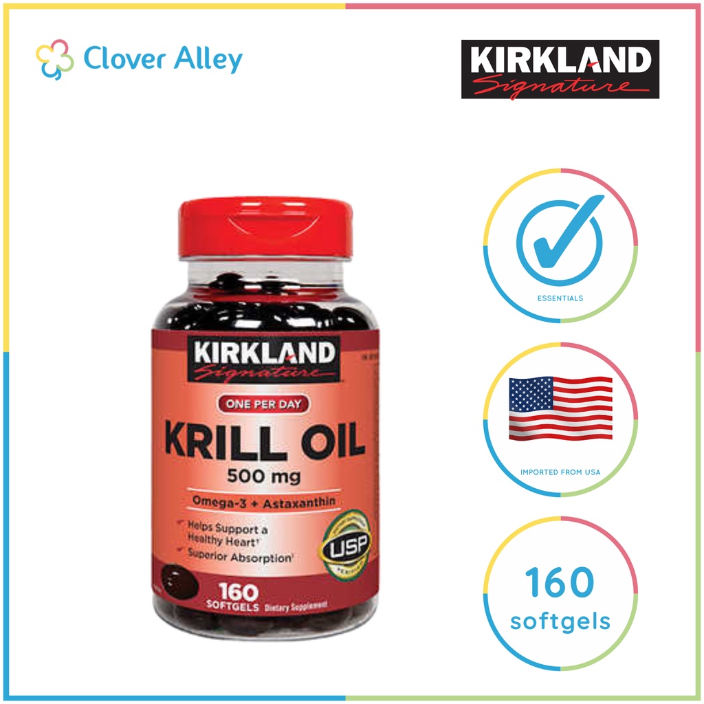 Kirkland Signature Krill Oil 500 mg 160 Softgels 122024 expiry Shopee