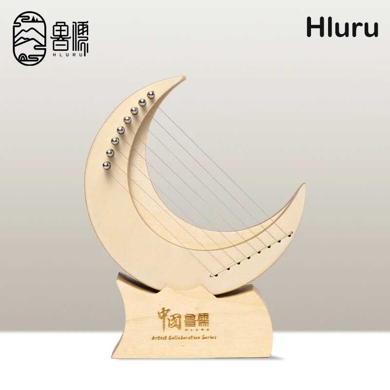 HLURU Mini Lyre Harp 8 Strings Moon Lyre Harp 8 Strings Piano Harp Lyre ...