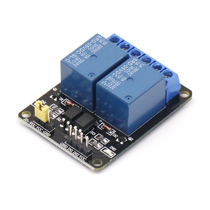 2-way Relay Module Microcontroller Development Board with Optocoupler ...