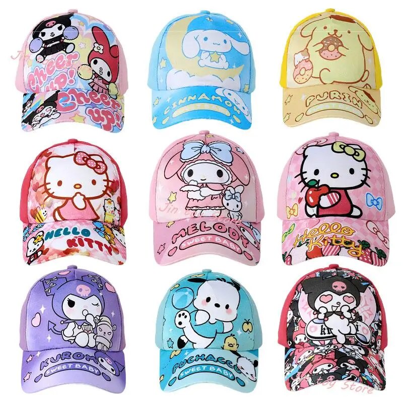 11 Styles Hello Kitty Cinnamoroll Kuromi My Melody Children Baseball ...