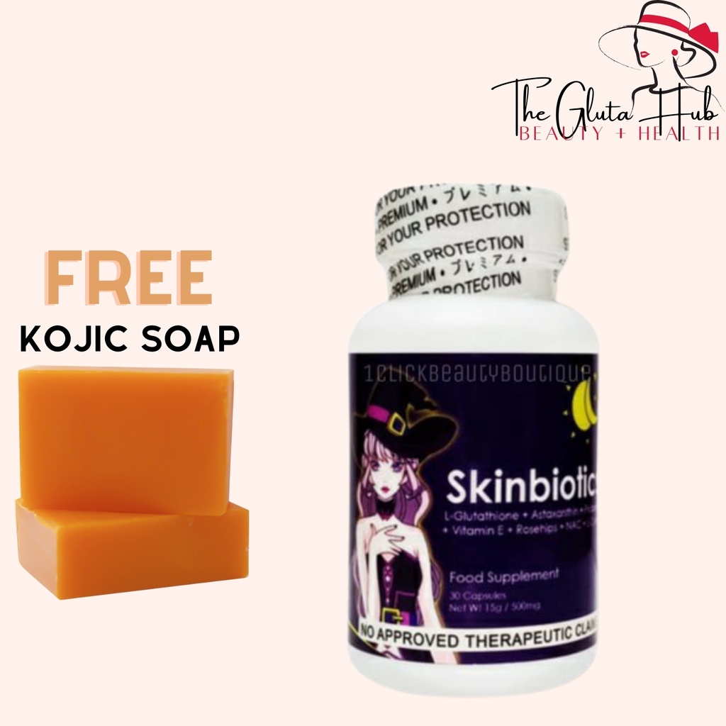 SKINBIOTICS LGlutathione Astaxanthin Probiotics Vitamin E Rosehips NAC