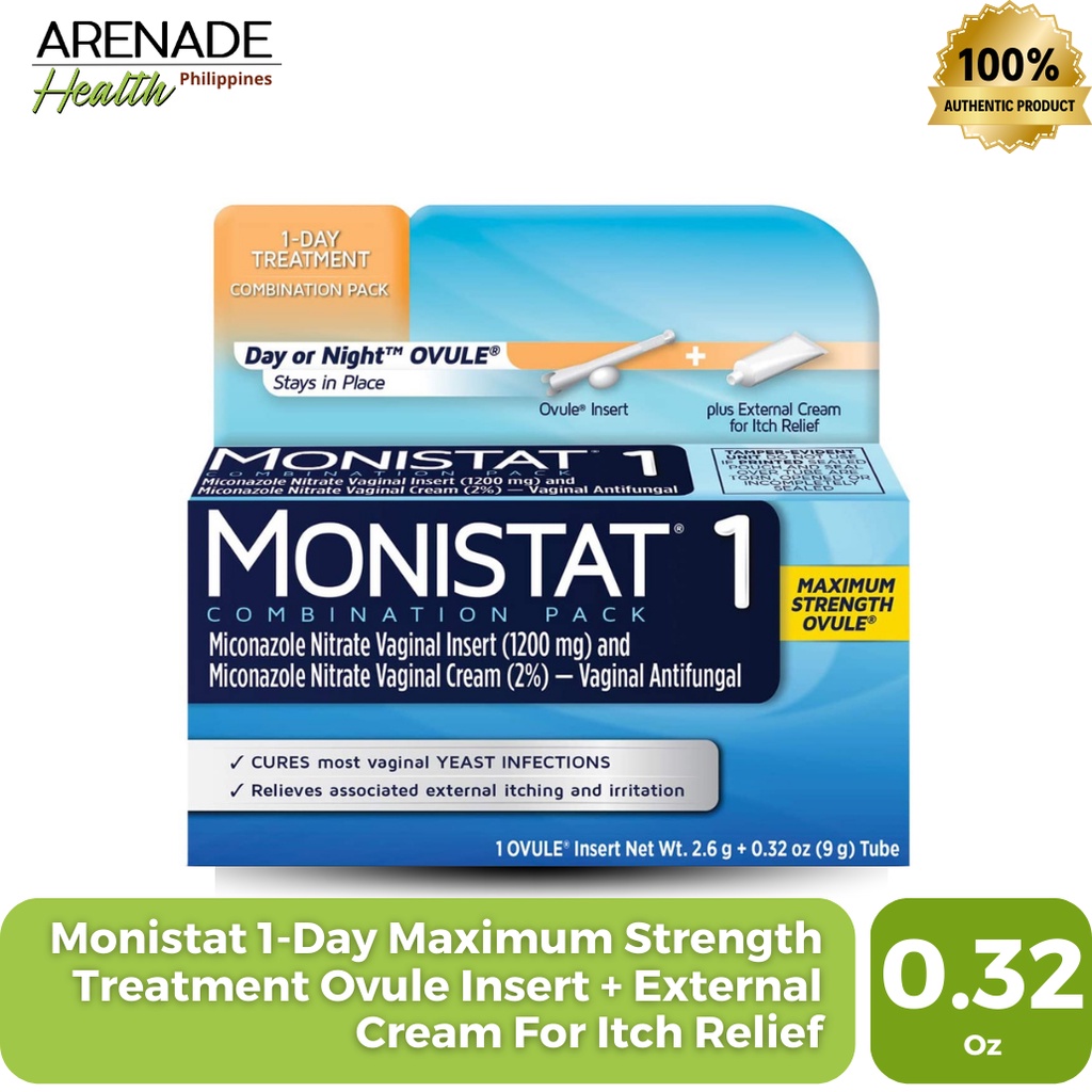 Monistat Maximum Strength Ovule Insert External Cream For Itch Relief