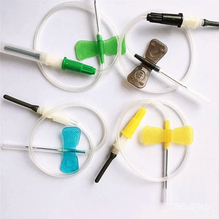 Disposable Medical 23g vacutainer butterfly needle with safety for