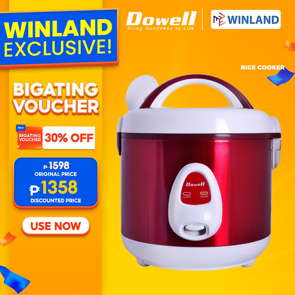 Dowell by Winland 1.0L Jar Type Rice Cooker serves 5 cups with steamer