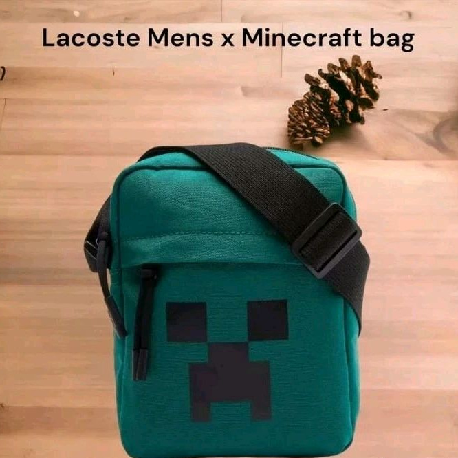 Men's Lacoste x Minecraft Print Canvas Crossbody