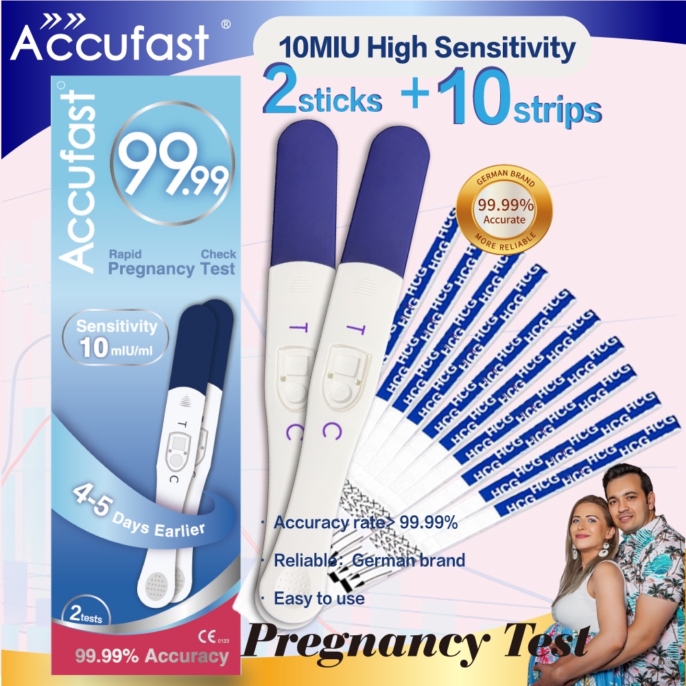 2024 Sensitivity Pen High 2Pcs Stick 10Miu Strips ACCUFAST Pregnancy