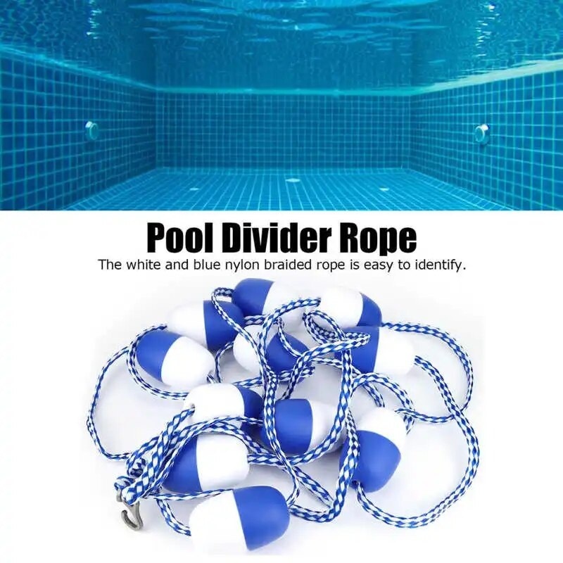 ⋌16.4ft Swimming Pool Lane Line Rope Swimming Pool Safety Divider Rope And  Float Dividing Lanes ♨♝