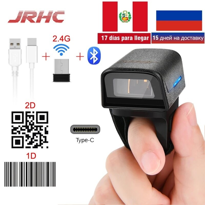 Jrhc Barcode Scanner Wireless D D Portable Qr Code Pdf Barcode Scanner Wearable Finger Mini B