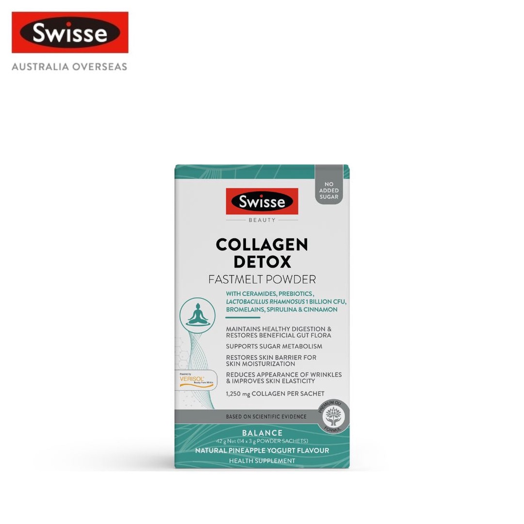 Swisse Beauty Collagen Detox Fastmelt Powder 14 x 3g (EXP:06 2025 ...