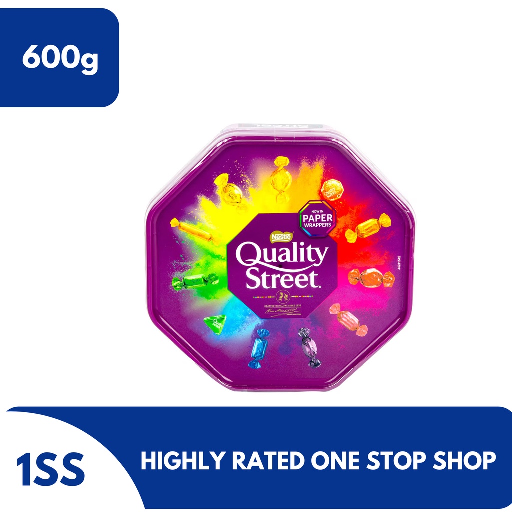 Nestle Quality Street Tub Assorted Milk Dark Chocolate 600g | Shopee ...