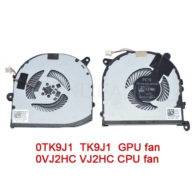 71f For Dell Xps 15 9560 Series Precision 5520 M5520 Cpu Gpu Cooler Radiator 4 Pin Fan 0tk9j1