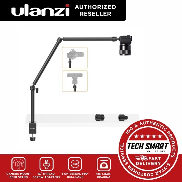 ULANZI VIJIM LS08 Flexible Overhead Camera Mount Desk Stand Shopee