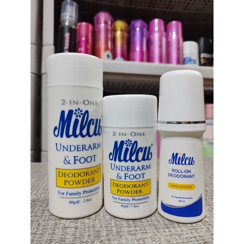 Milcu Powder 40g & 80g , Milcu RollOn 50ml Shopee Philippines