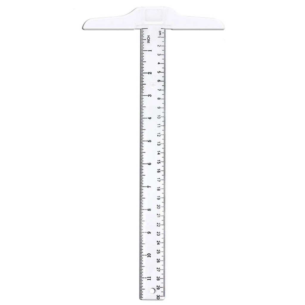 ☇12Inch/30cm T Square Transparent Ruler Simple Transparent Drafting ...