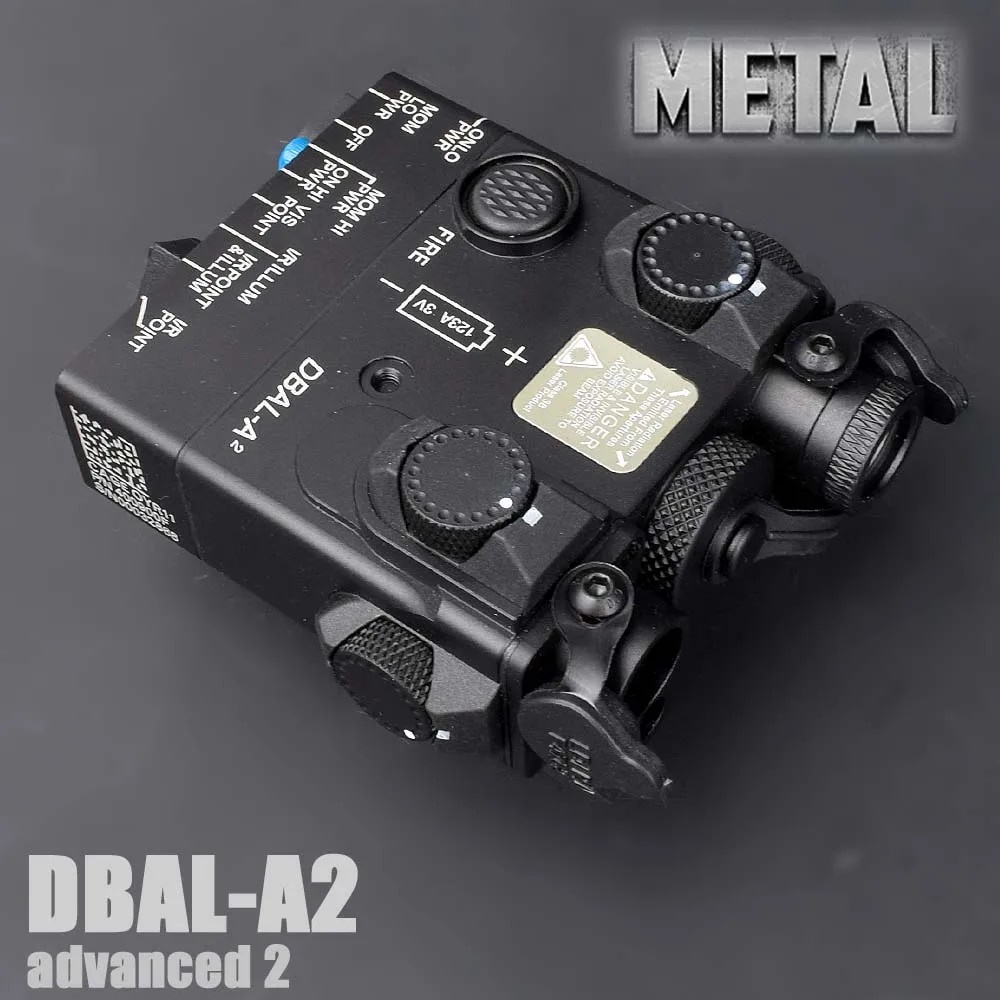 ☆Metal DBAL-A2 IR Laser Red Laser Sight Dual Beam Aiming PEQ-15A ...