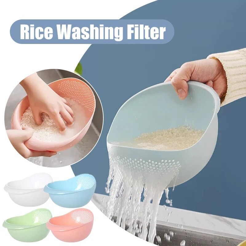 웃Kitchen Rice Washing Filter Strainer Basket Fruit Vegetable Cleaning ...