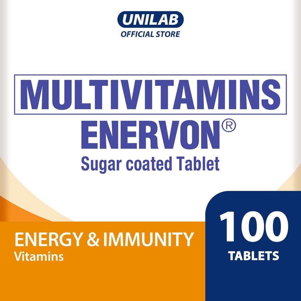 Unilab Enervon Multivitamins 100 Tablets Shopee Philippines