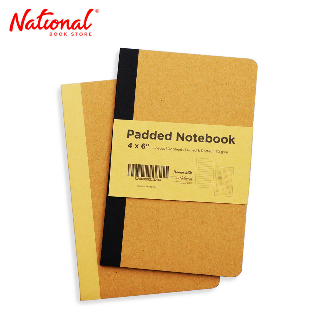 Premiere Notes Kraft Padded Notebooks 4x6 inches - 2 Pieces 32 Sheets ...