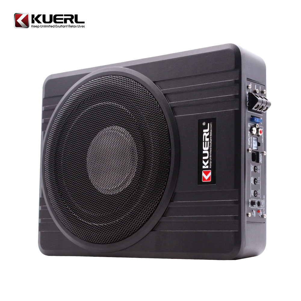 New model 10 inch 600W auto under seat thin active subwoofer slim ...