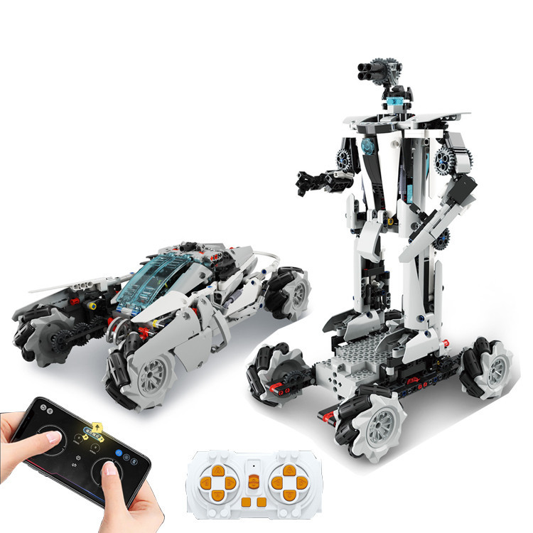 4 in 1 3D Puzzle Electric RC Robots Stunt Car Toy DIY Assembly Toys ...