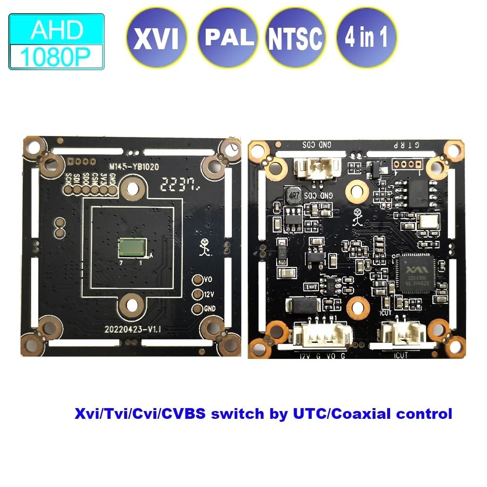 Coaxial Camera Module Board 1080P XM330+M145 AHD/Tvi/Cvi/Cvbs PCB For ...