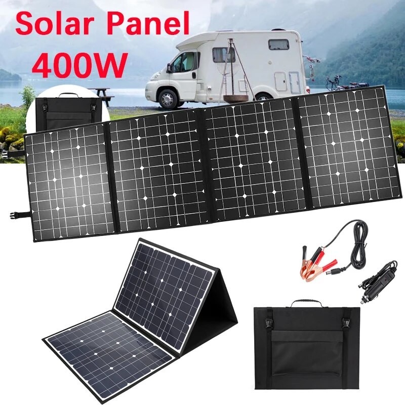 400w 18v Folding Solar Panel Monocrystallinel High Power Energy Storage Car House Wheel Boat 3808