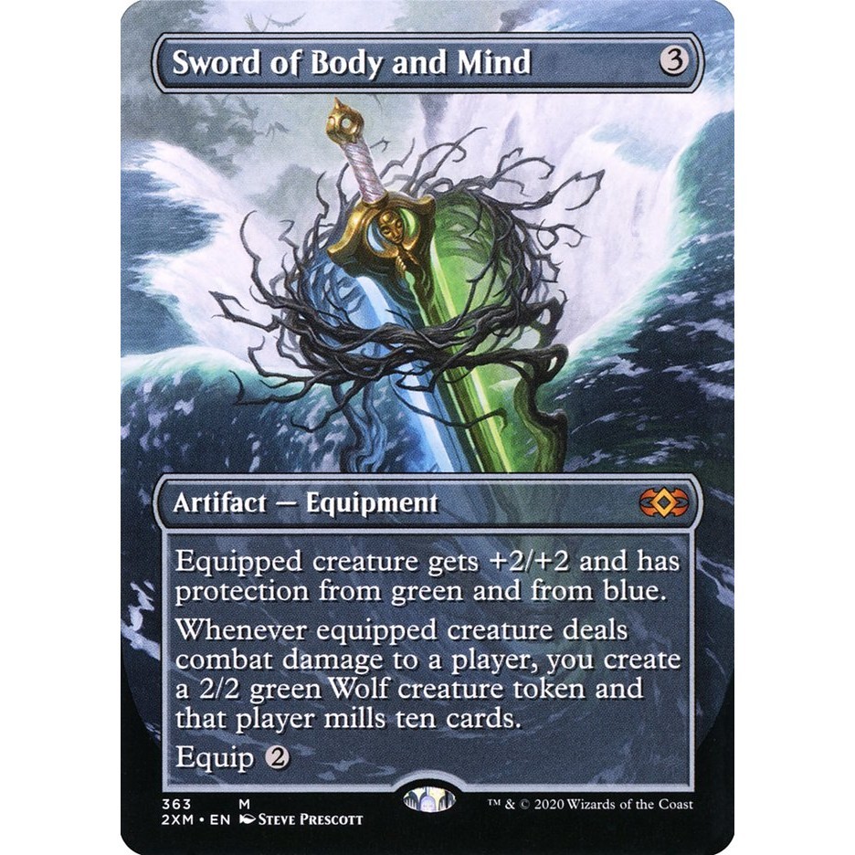 MTG Proxy Card - Sword of Body and Mind (Borderless) | Double Masters ...