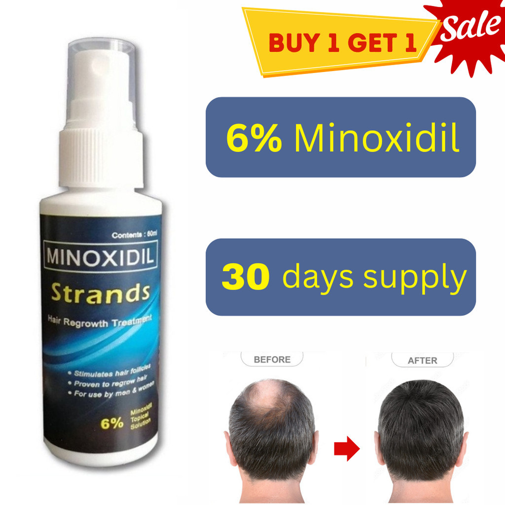 Minoxidil Hair Grower Original Minoxidil Strands 6 Topical Solution