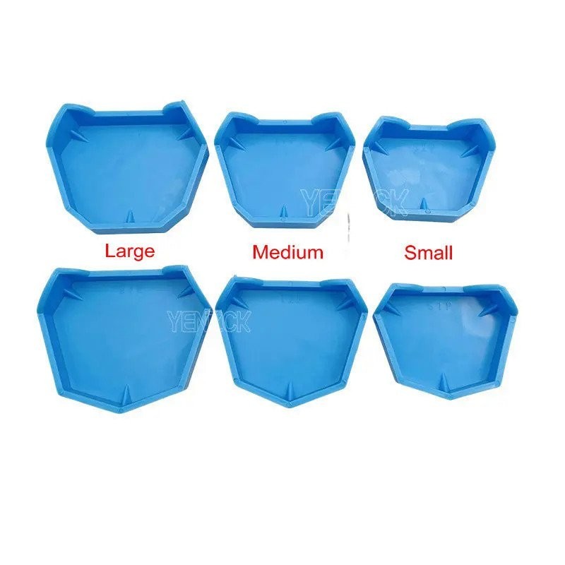6Pcs/set Dental Lab Model Base Set Former Molds Plaster Denture Tray ...