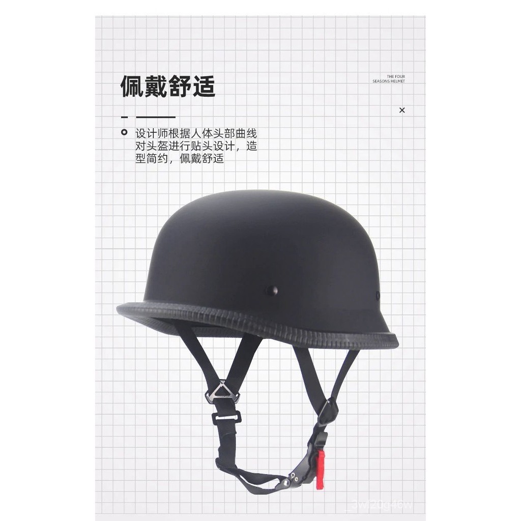 World War II German style motorcycle helmet capacetes open face retro