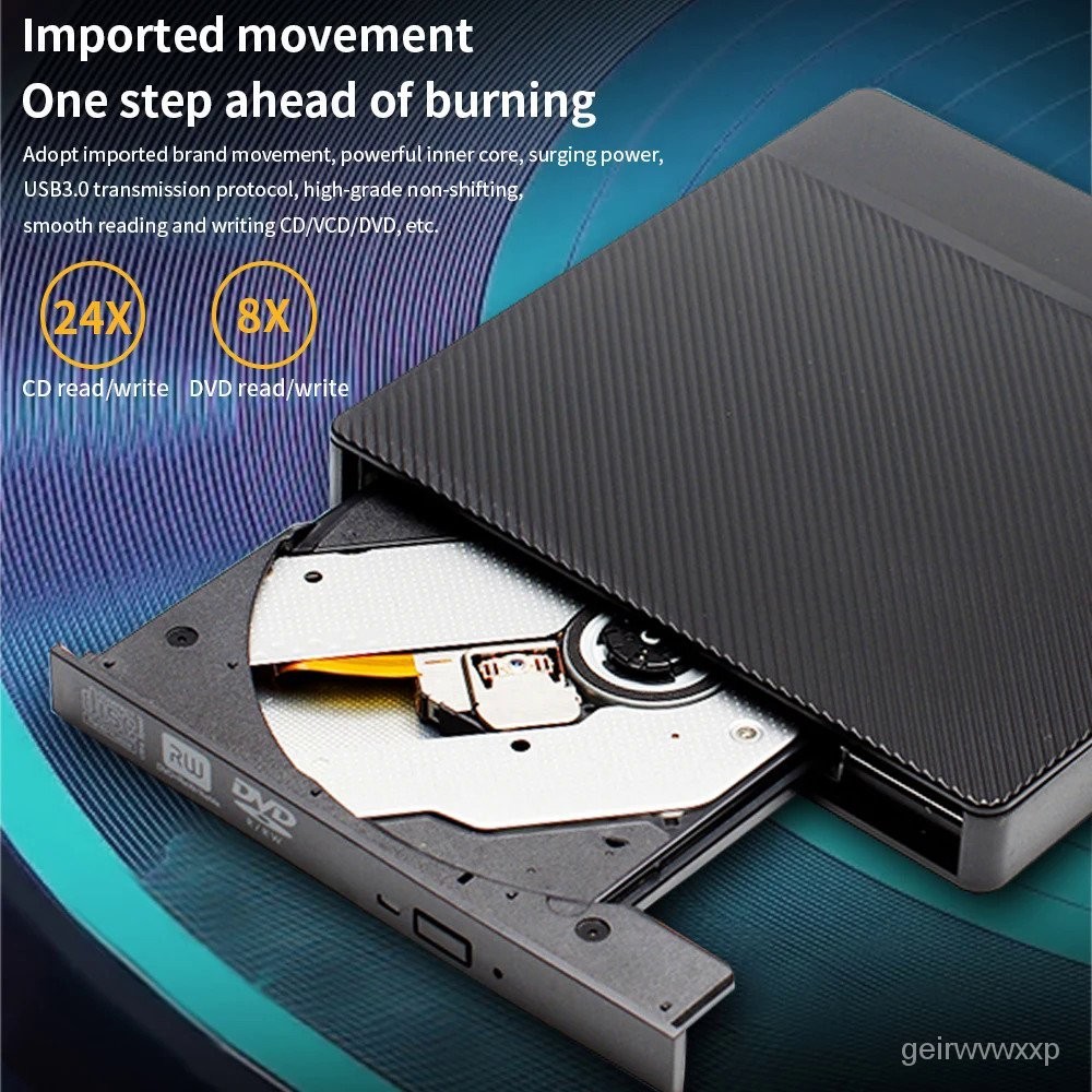 TISHRIC External CD DVD Drive Type C USB 3.0 External Disk Drive DVD CD