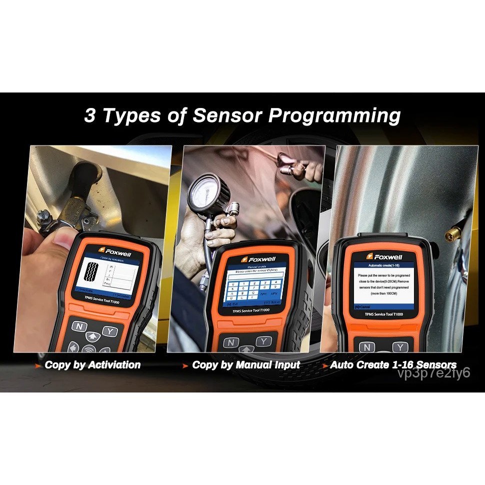 FOXWELL T1000 TPMS Sensor Relearn Tool 315 433MHz Sensor Activation ...