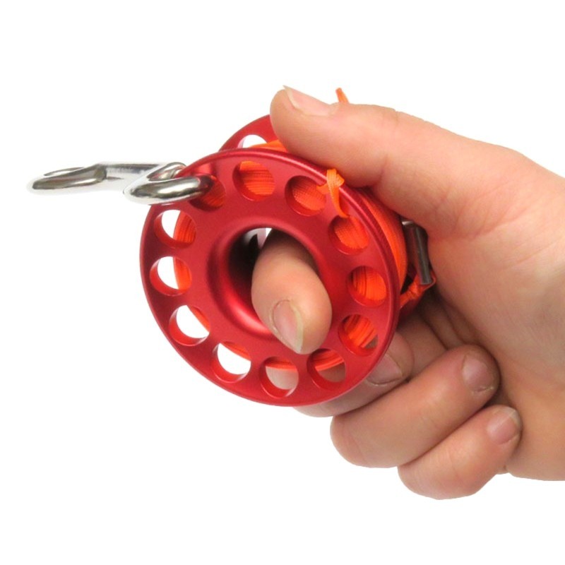 15m/30m Finger Spool Dive Reel Aluminum Alloy Large Diving Finger Spool ...