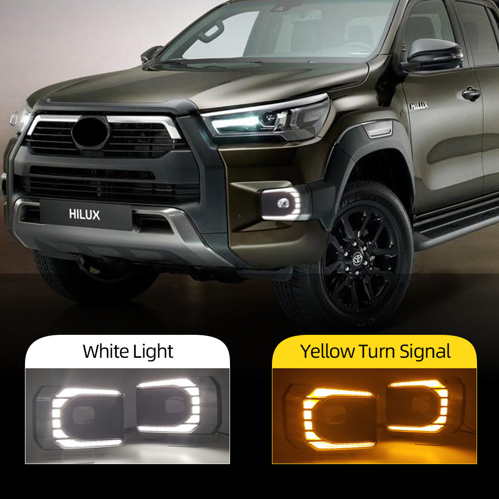 유2PCS LED Daytime Running Light For Toyota Hilux Rocco 2020 2021 2022 ...