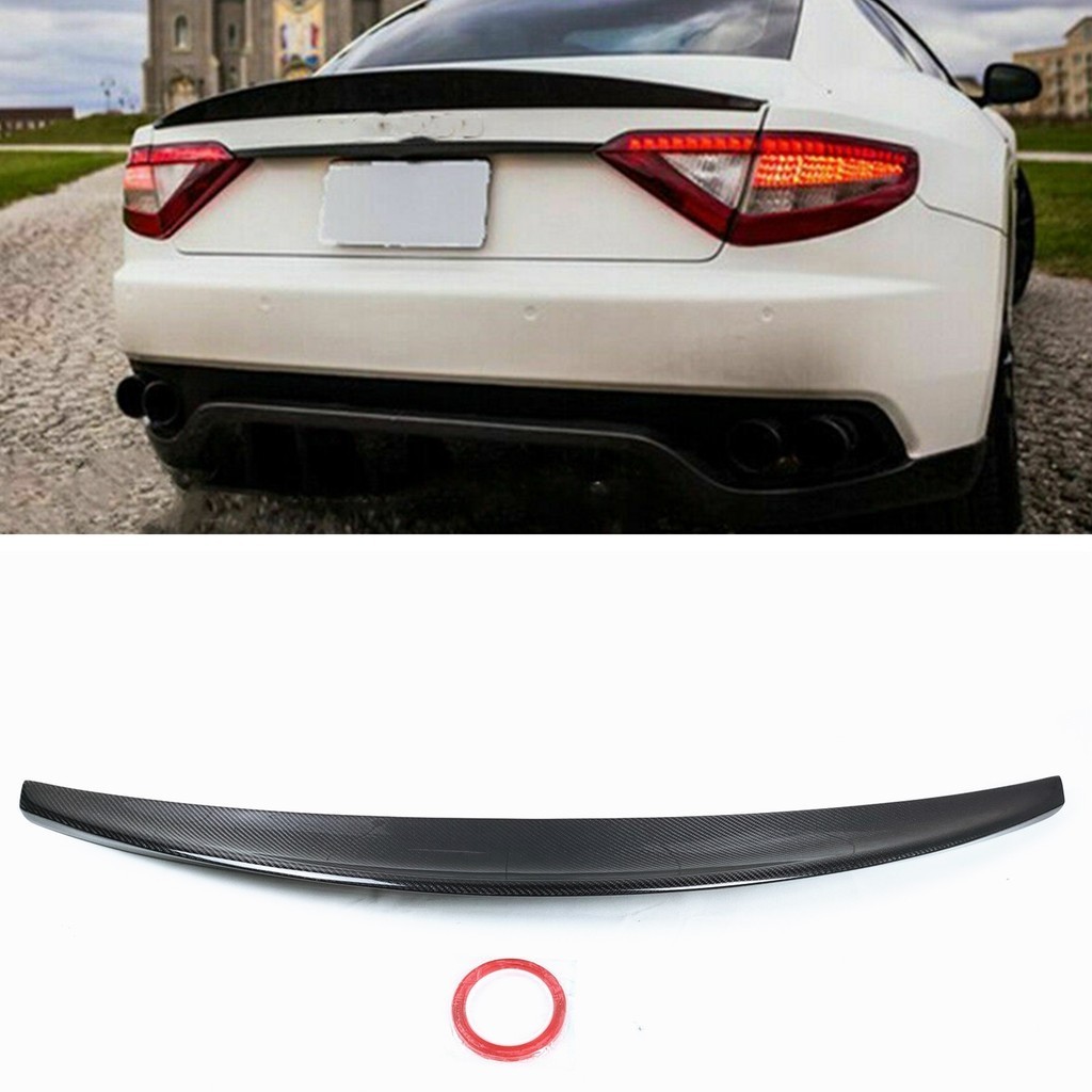 ☀Carbon Fiber Car Rear Trunk Lid Spoiler Wing Lip Trim Tailgate ...