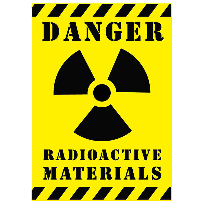 ⚜Dangerous Radioactive Materials Sticker Warning Sign Stickers ...