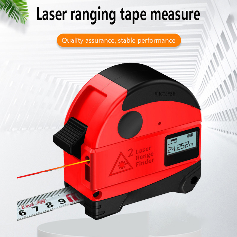 ☢Laser Measuring Digital Display Measuring Tape Distance Measure Ruler ...