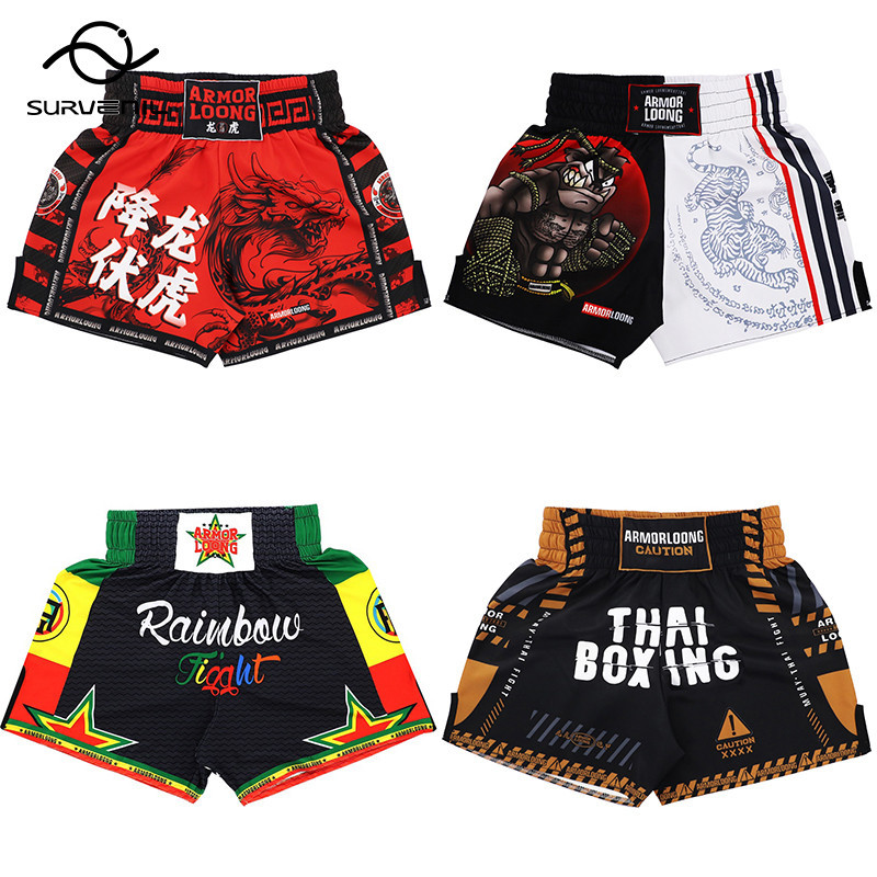 Muay Thai Shorts Dragon Tiger Boxing Shorts Men Women Fast Dry ...