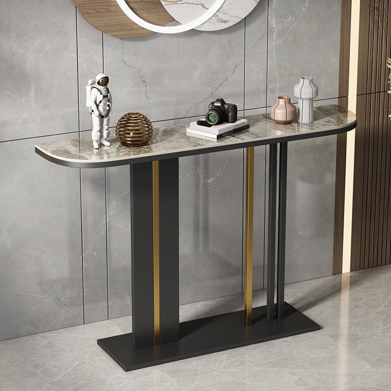 【Rock board semi circular porch table counter, modern and simple light ...