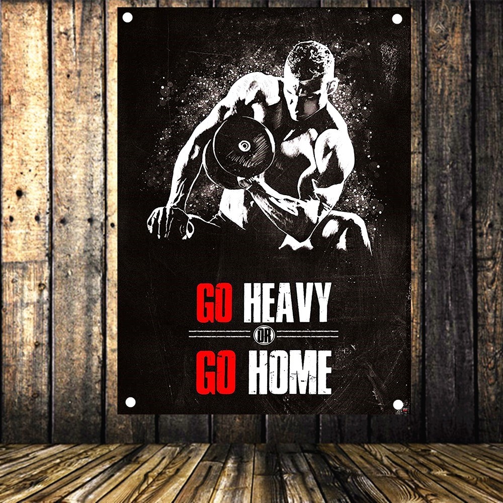 ♥Motivational Phrases Flags & Banners Tapestry. Inspirational Fitness ...