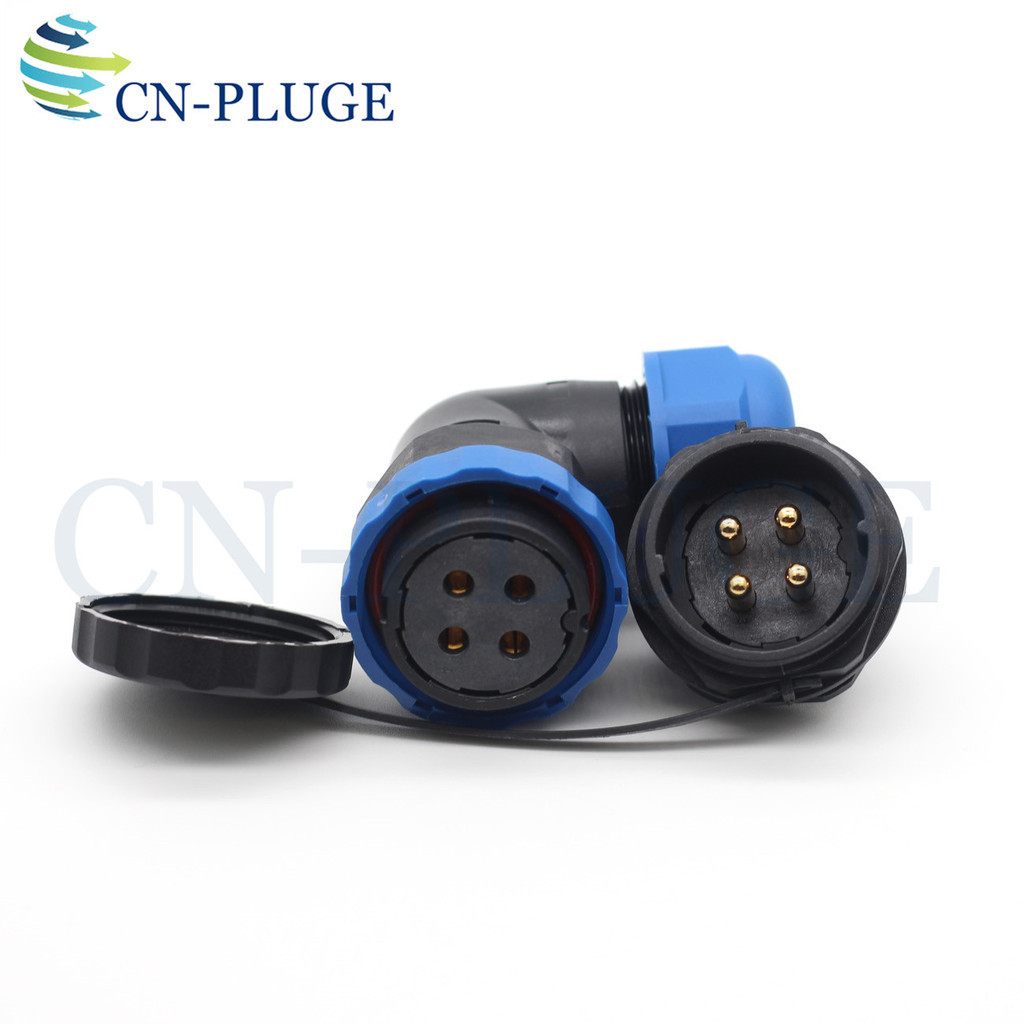 SD28 Type 28mm Right Angle plug 4-pin Aviation Waterproof Connector ...