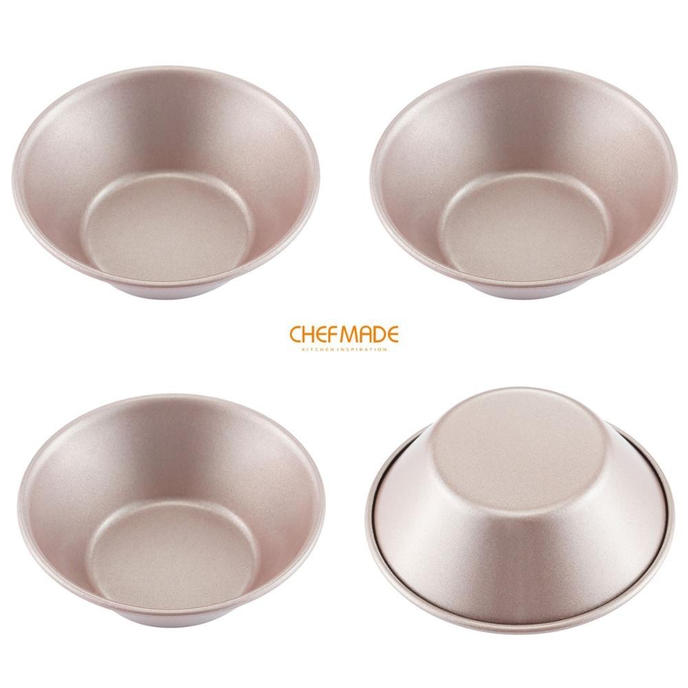 ♝CHEFMADE Mini Tart Pan Set, 4-Inch 4Pcs with Removable Loose Bottom ...