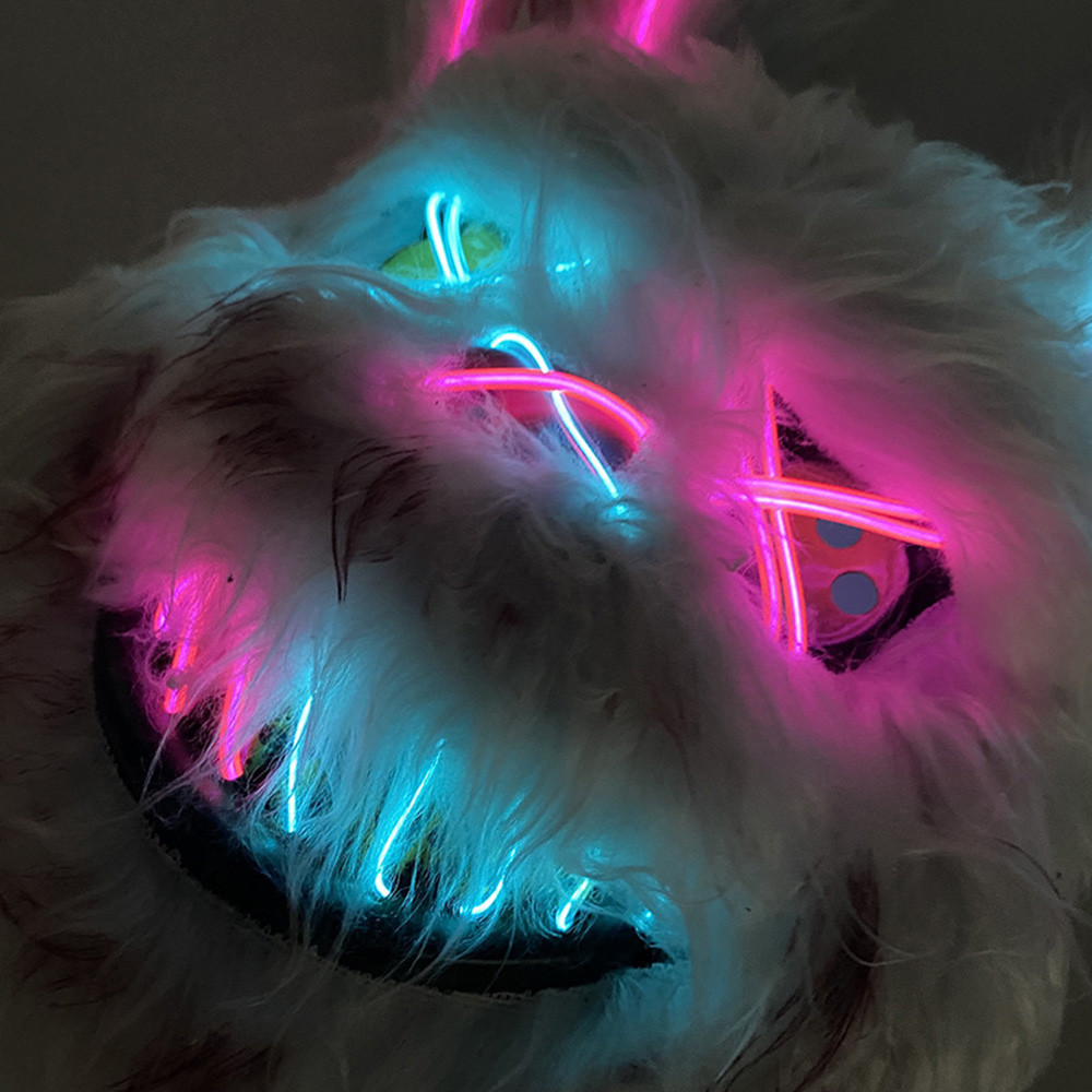 Halloween Bear Bunny Mask, Bloody Bear Bunny Mask Cosplay, Furry Mask ...